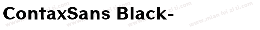ContaxSans Black字体转换